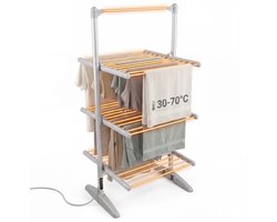 North Collective Elektrisch Droogrek - Droogrekken Elektrisch - Opvouwbaar - Droger - Droogmolen - Inklapbaar - 300W – 30 Verwarmde Buizen