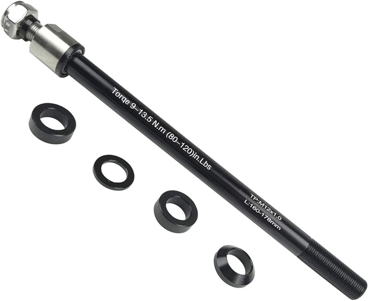 Fietsendrager trekhaak - Zwart - M12x1,0 - Instelbare fietssteekas voor aanhanger - Voor MTB en racefiets