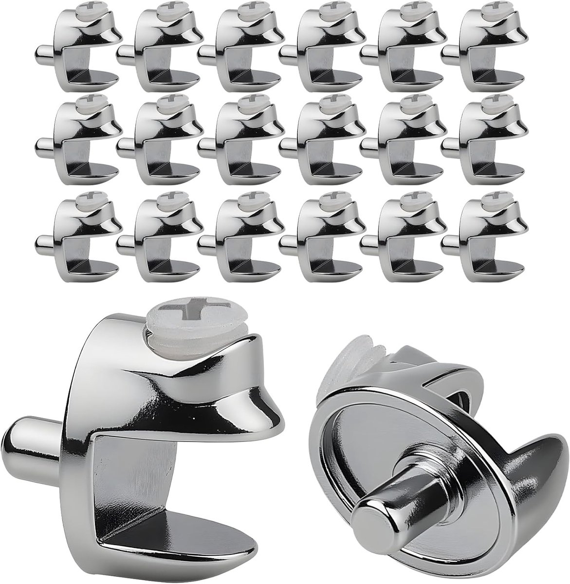 20 Stuks Glashouders, Verstelbare Glasclips en Klemmen voor 8-12mm Dikke Glasplaten, Ideaal voor Glazen Planken en Meubels