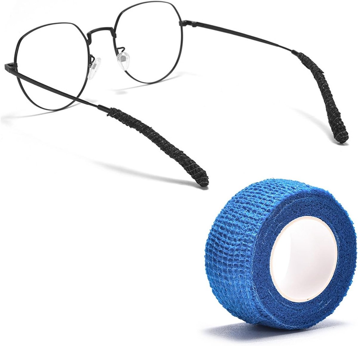 Oorsteun Kussen voor Brillen, Antislip Oorgrips, Comfortabele Slaap Tips en Oor Pads voor Brilgebruikers, Blauw