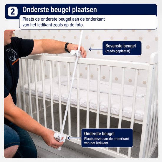 Sluierstang compleet om vast te klemmen - Piekstok voor sluier - Hemelstaaf voor hemeltje — afbeelding 2
