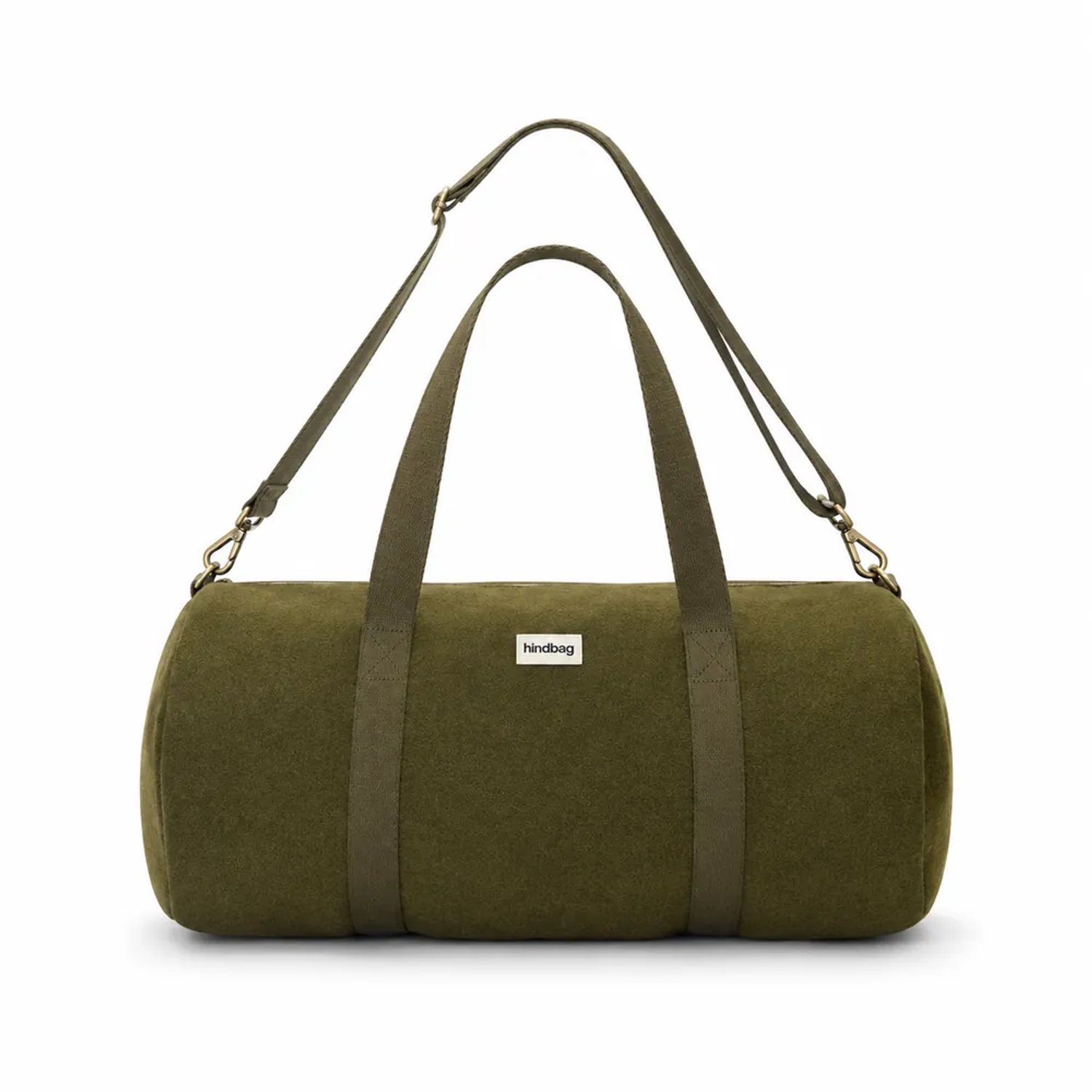 Hindbag weekendtas Simon wol-look groen