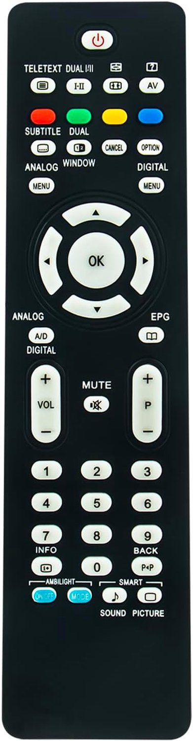 Vervangende afstandsbediening Geschikt voor Philips Smart TV 52PFL7762D/05 32PFL7782D/05 32PFL7762D/05 32PFL7782D/12 42PFL7962D/12 42PFL7962D/05 32 PFL796 2D/05 42PFL7772D/12