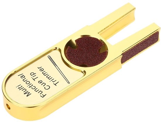 3-in-1 Multifunctionele Biljartstaart Tip Trimmer - Reparatiegereedschap - Duurzaam Staal - Handig Accessoire - Geschikt voor Biljartkeu — afbeelding 2