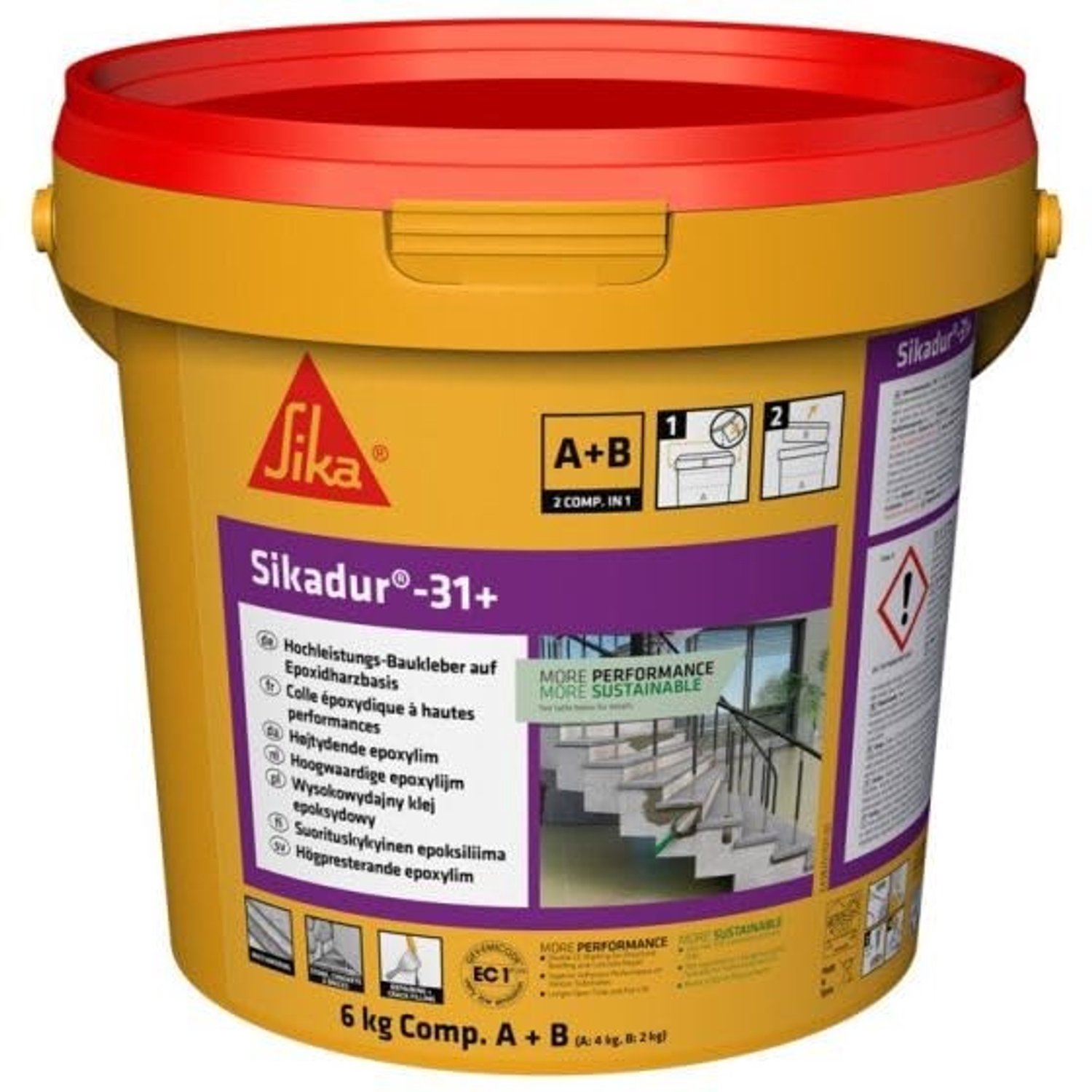 Sika Dur 31 EF Epoxy Lijm 2 kg voor Diverse Oppervlakken