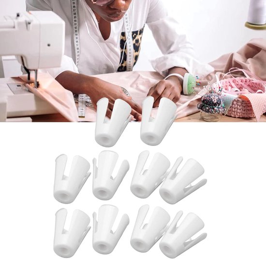 10 Stuks Witte Plastic Spoelhouders voor Naaigaren - Lichtgewicht Accessoires voor Industriële Naaimachines, Perfect voor Organisatie en Efficiëntie — afbeelding 5