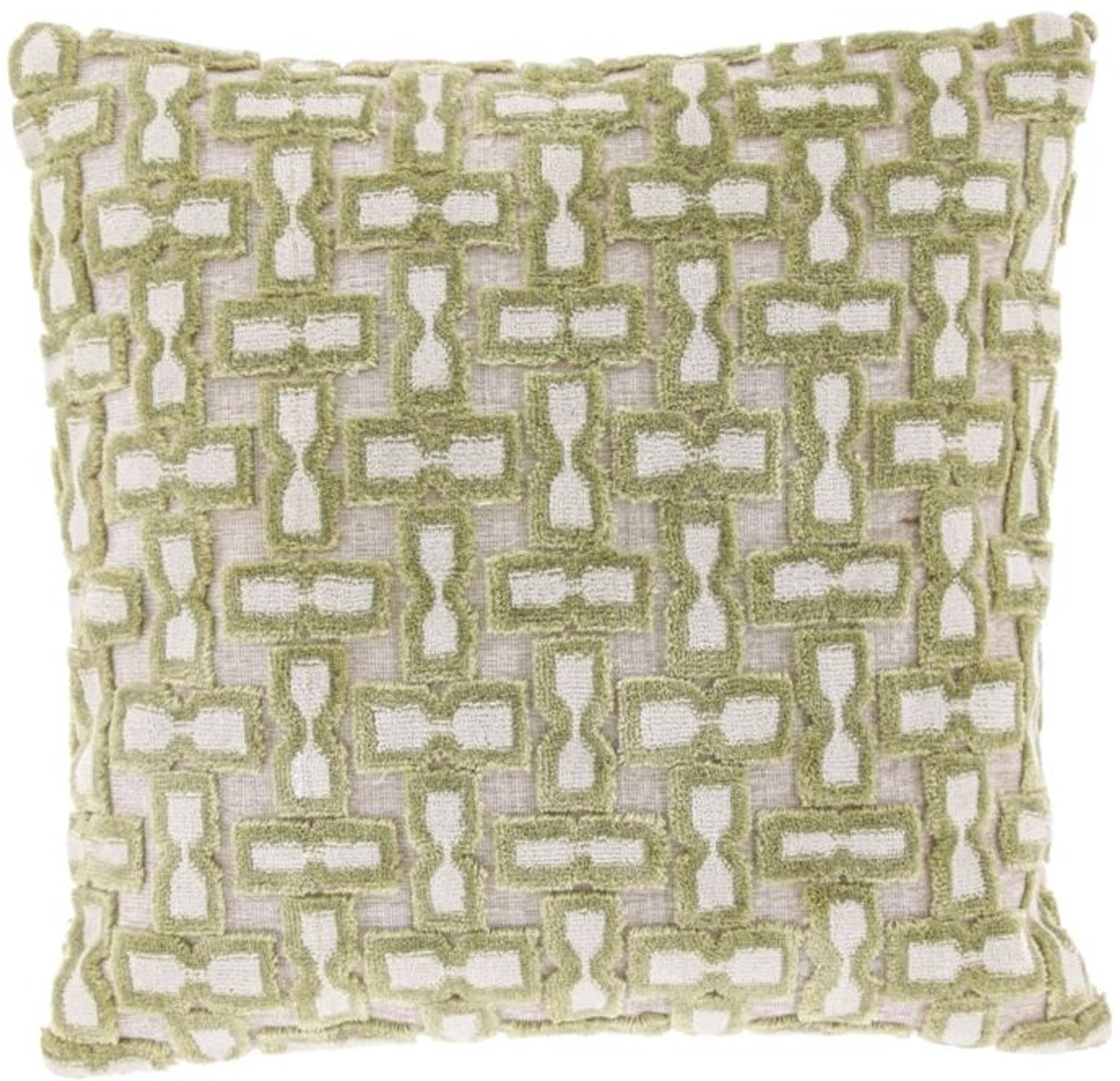 Unique Living Sierkussen Selina - moss green - 45x45cm Groen