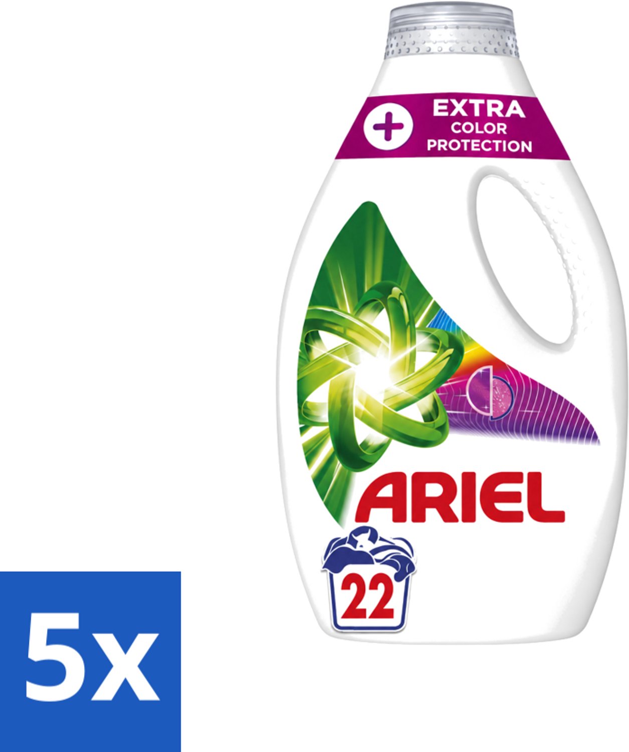 5 x Ariel – Vloeibaar Wasmiddel – Extra Color Protection – 990 ml – 22 wasbeurten - Voordeelverpakking - 5 stuks