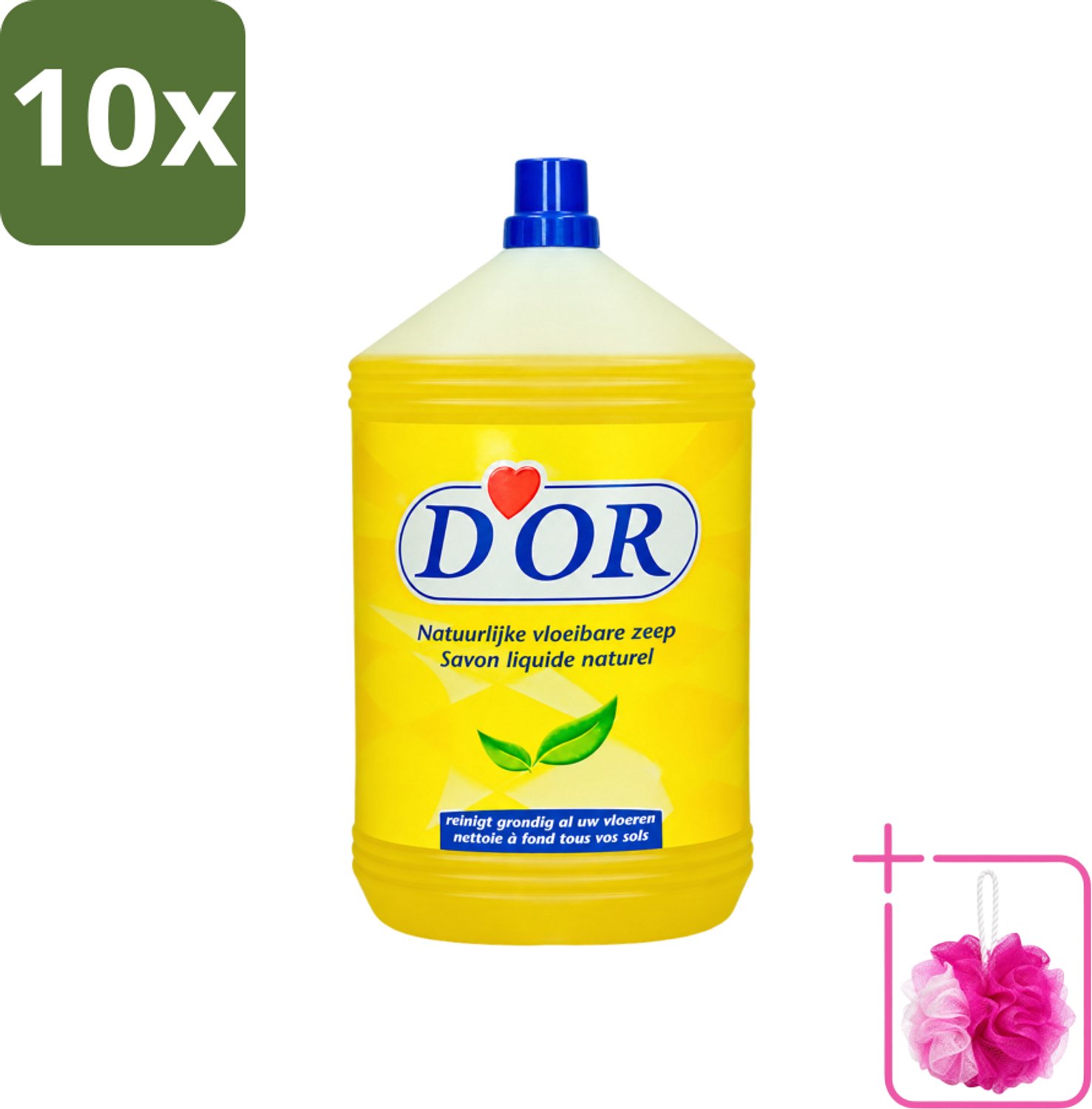 10 x D'Or - Natuurlijke Vloeibare Zeep - Voor Vloeren en Tegels - 5 liter - Bulkverpakking - Vloer reinigen - Douchemop - Vloer schoonmaken