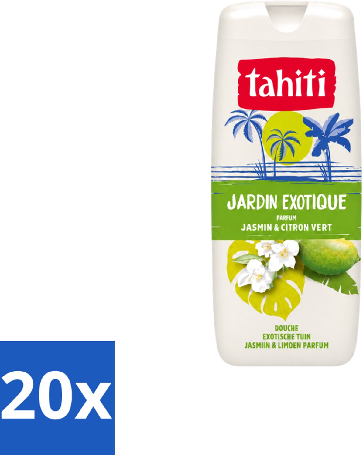 20 x Tahiti – Douchegel – Exotische Tuin Jasmijn & Limoen - 315 ml - Voordeelverpakking - 20 stuks