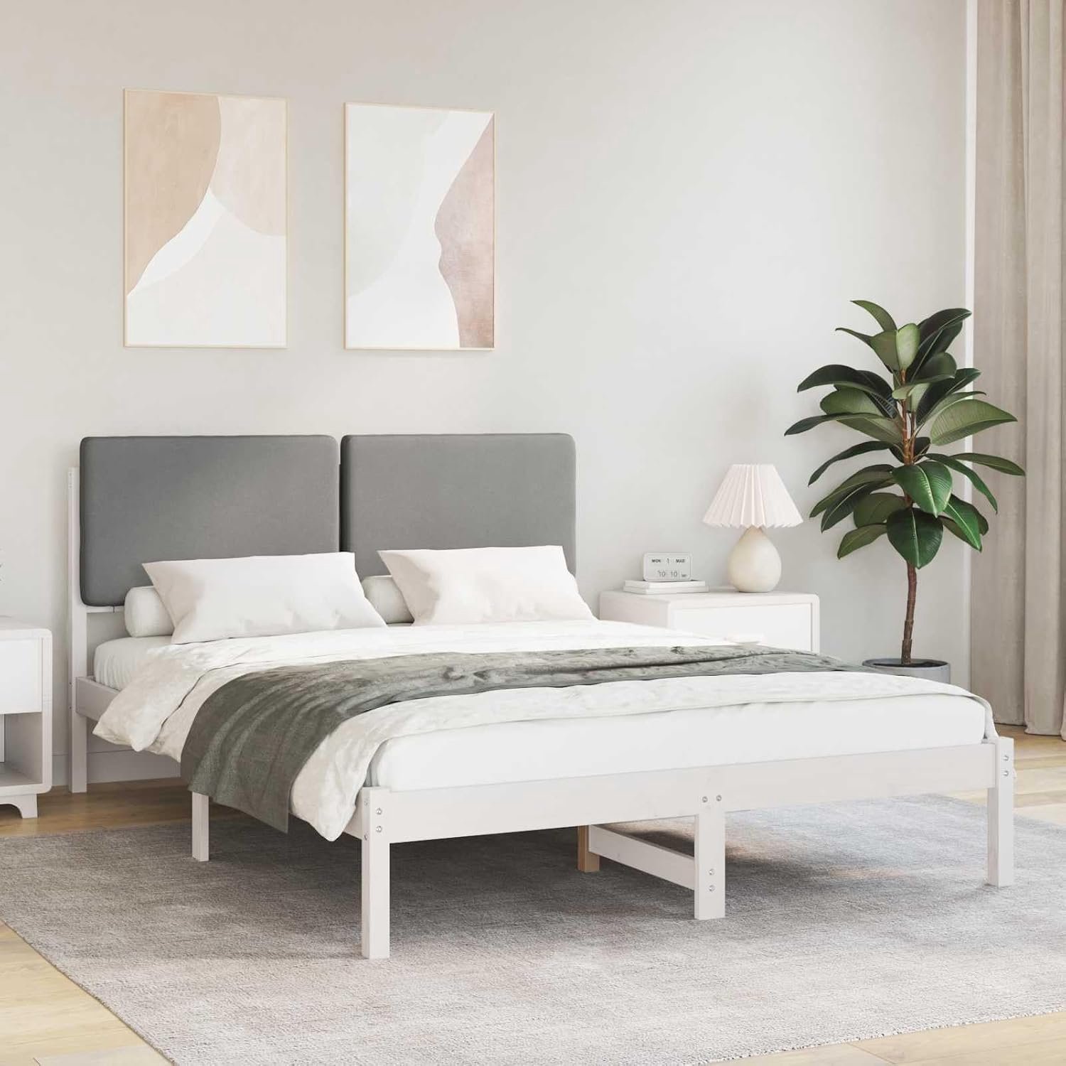 Grenenhout Gestoffeerd hoofdbord Moderne slaapkamer 150 x 200 cm