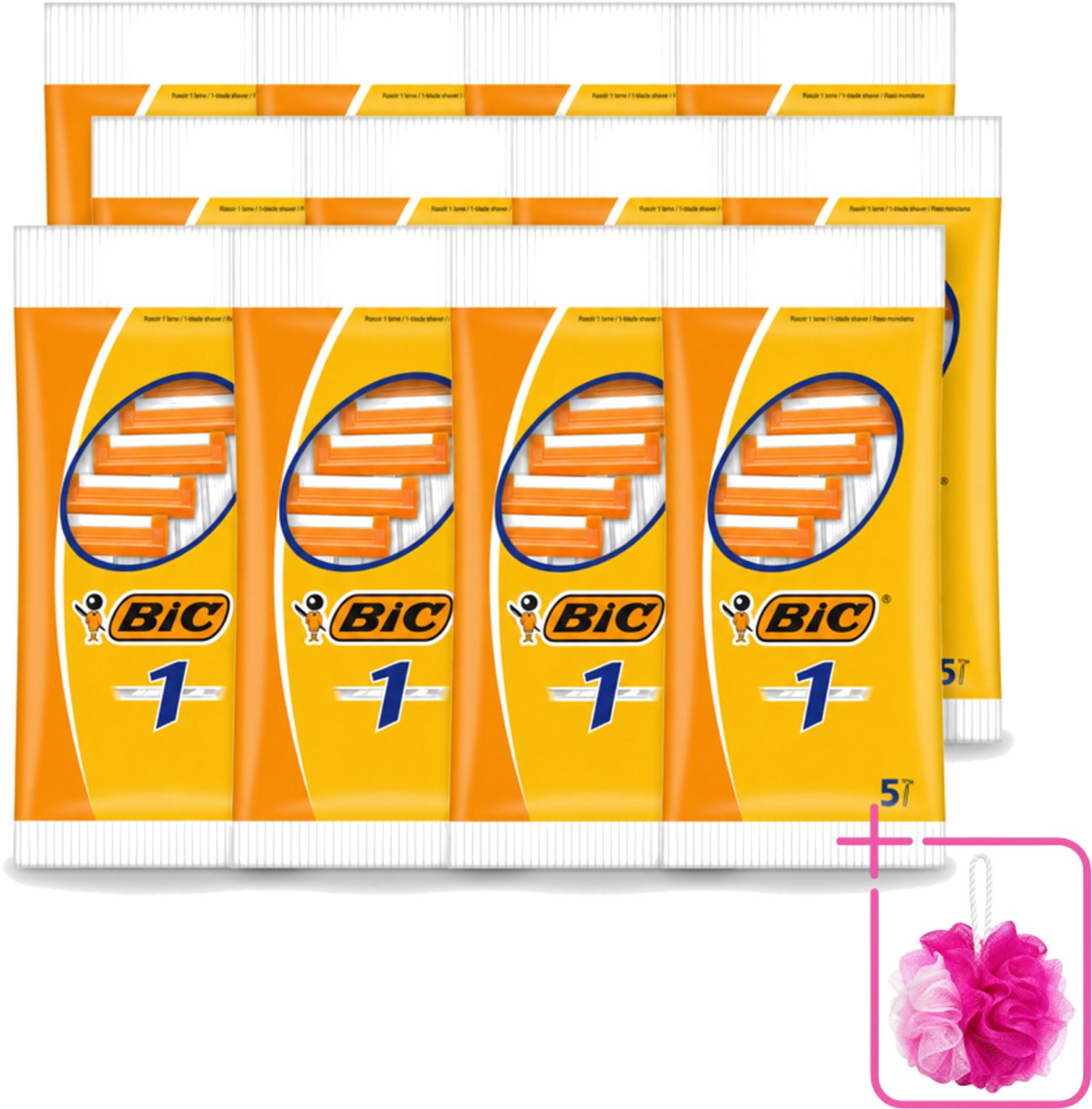 12 x Bic - Scheermesjes - Enkel Mesje - Wegwerpmesjes - 5 Scheermesjes - Bulkverpakking - Scheermesje - Douchemop - Wegwerpscheermesje