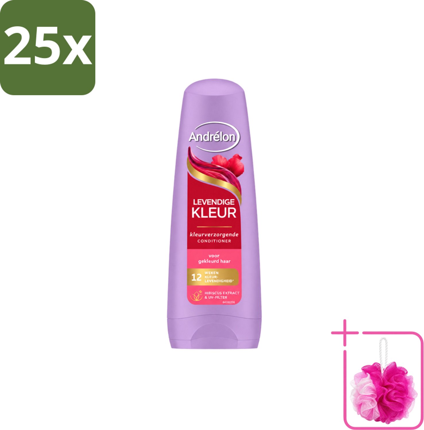 25 x Andrélon – Conditioner – Levendige Kleur – 200 ml - Bulkverpakking - Kleurvervanging - Douchemop - Haarkleur beschermen