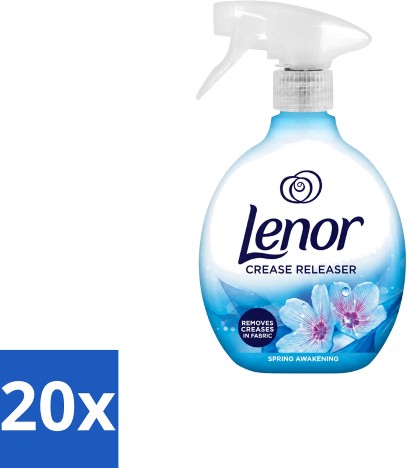 20 x Lenor – Crease Releaser Spray – Spring Awakening – Kreukverwijderaar & Textielverfrisser – 500 ml - Voordeelverpakking - 20 stuks