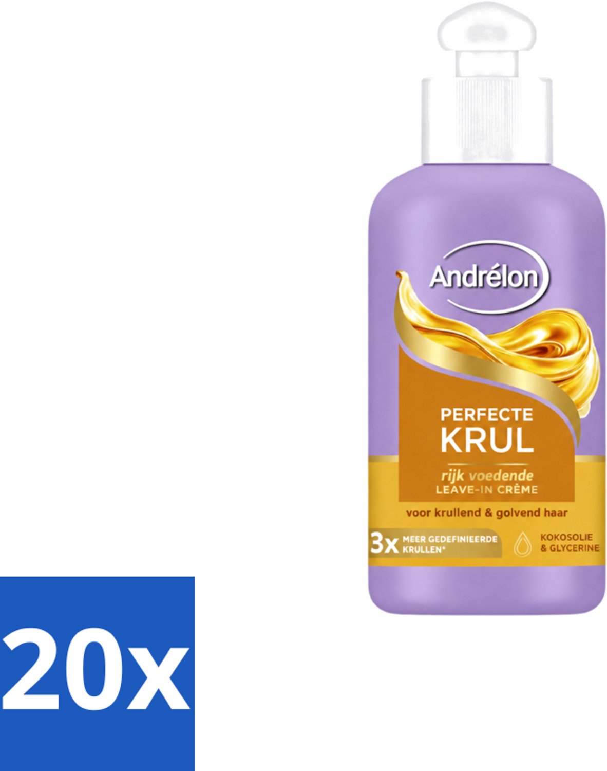 20 x Andrélon – Leave-In Crème – Perfecte Krul – 200 ml - Voordeelverpakking - 20 stuks