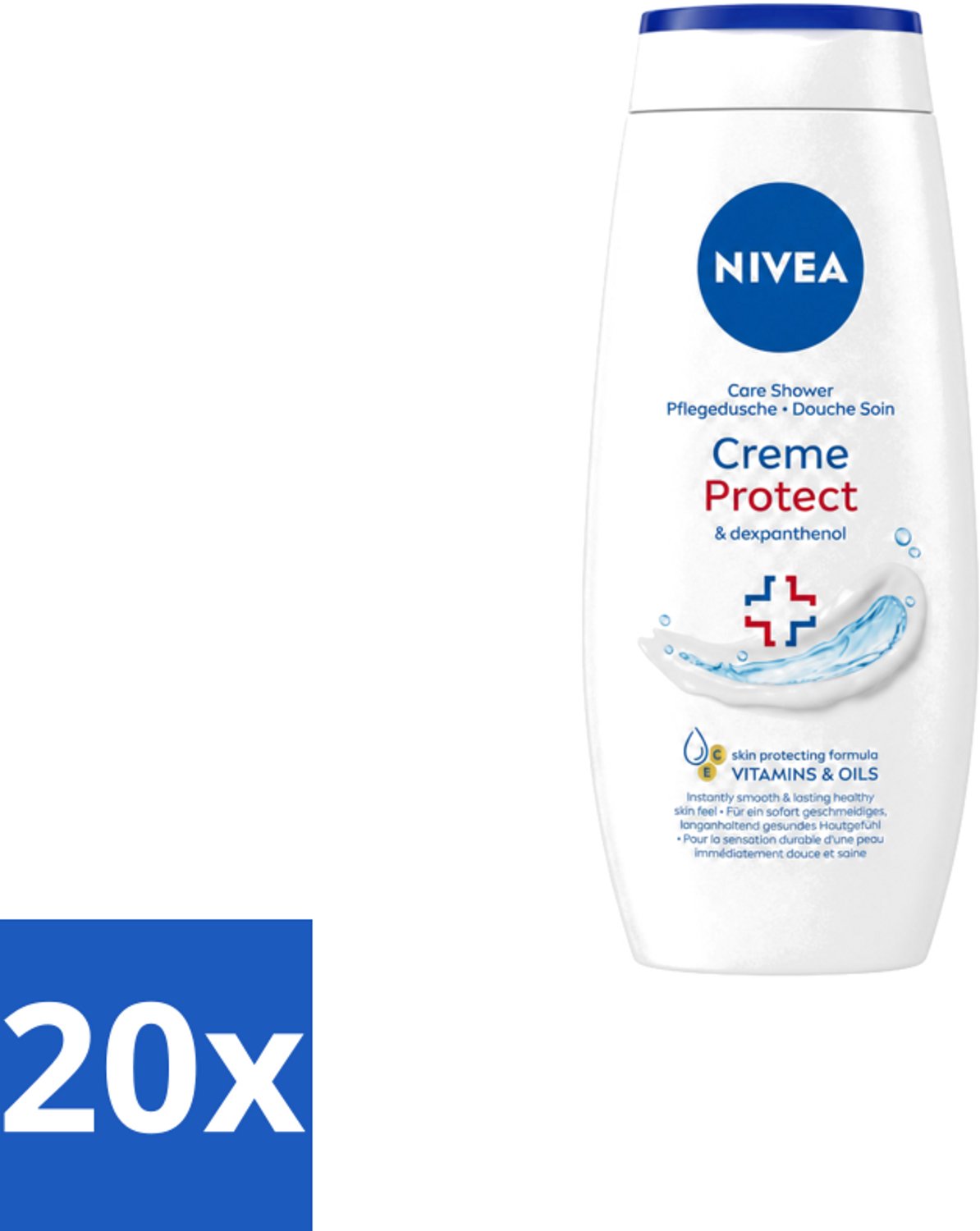 20 x Nivea – Douchecrème – Protect – 250 ml - Voordeelverpakking - 20 stuks