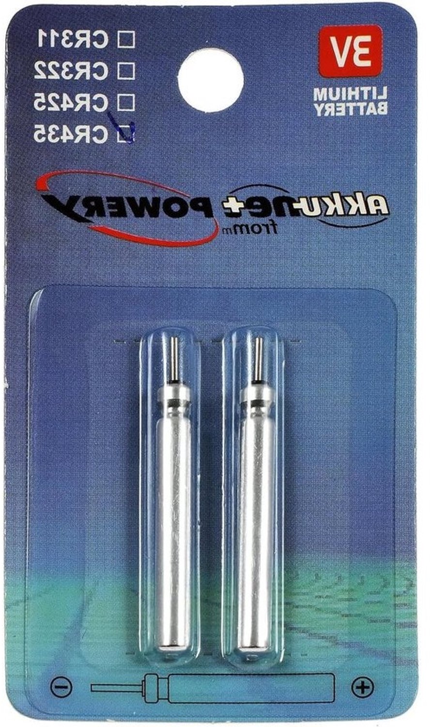 CR435-staafbatterij - Batterij voor visdobber - Voor vissen met beetmelder - Lithiumtechnologie - 35 mm lengte - Zilver