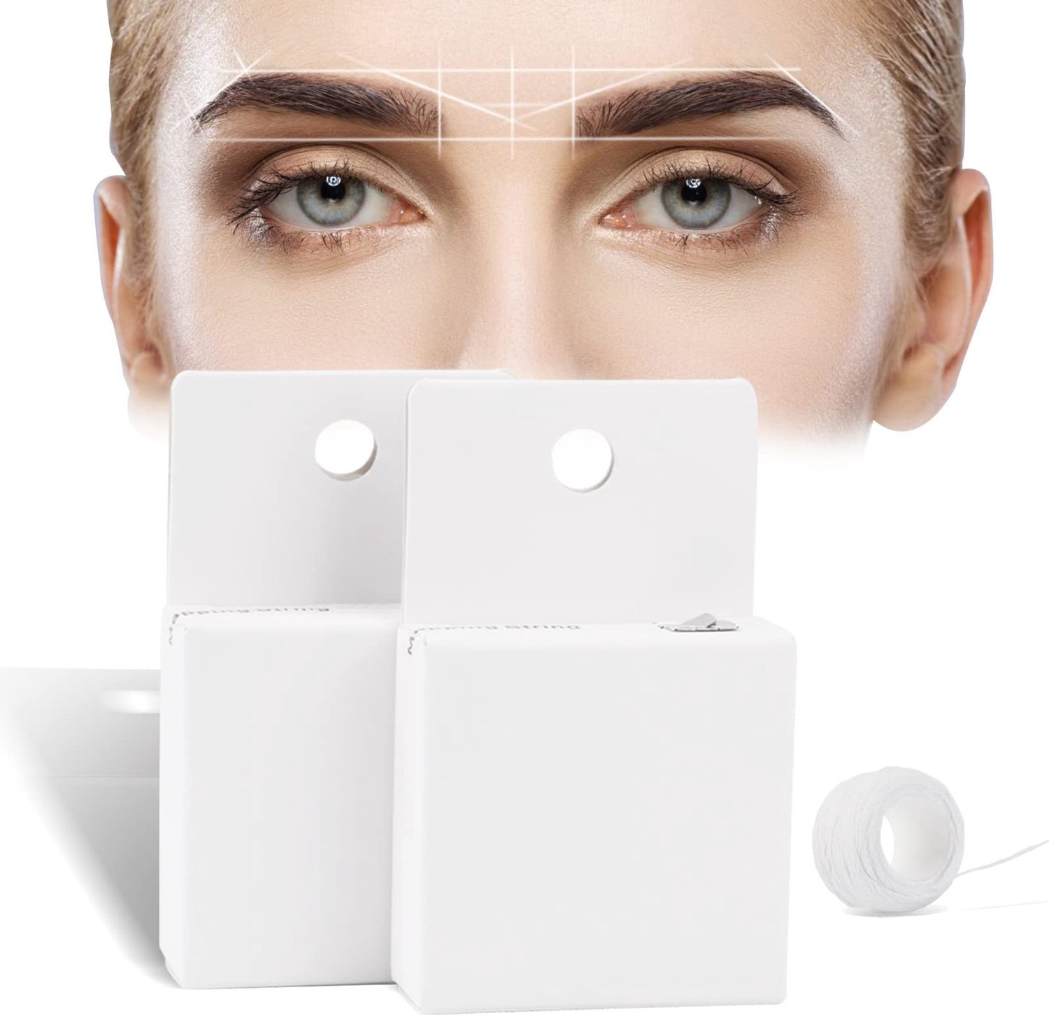 2 Stuks Microblading Draad voor Nauwkeurige Wenkbrauwmapping
