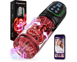 Orgazmate Ruby de Masturbator voor Man - Sex Toys voor Mannen - Blowjob Simulator - Pocket Pussy - 343 Verschillende Modes - Automatisch - Met AI Lover App