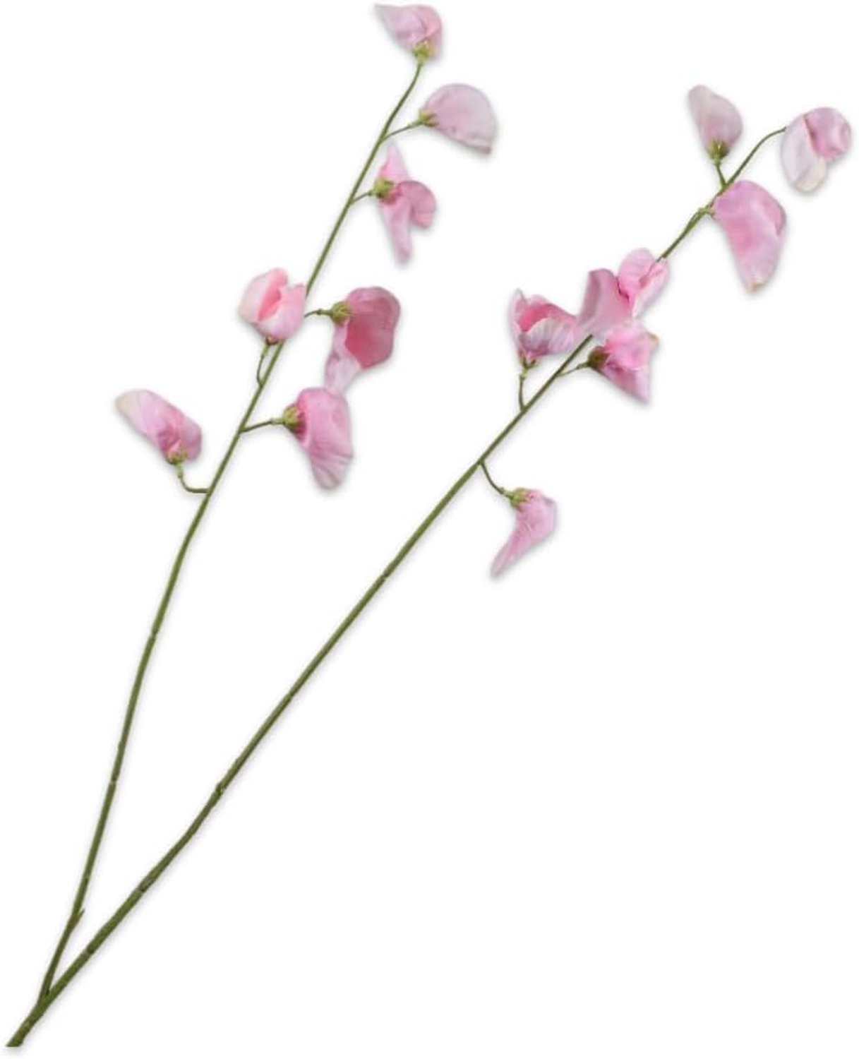 Kunstbloem zijden bloementak van Lathyrus, roze-wit, 89 cm