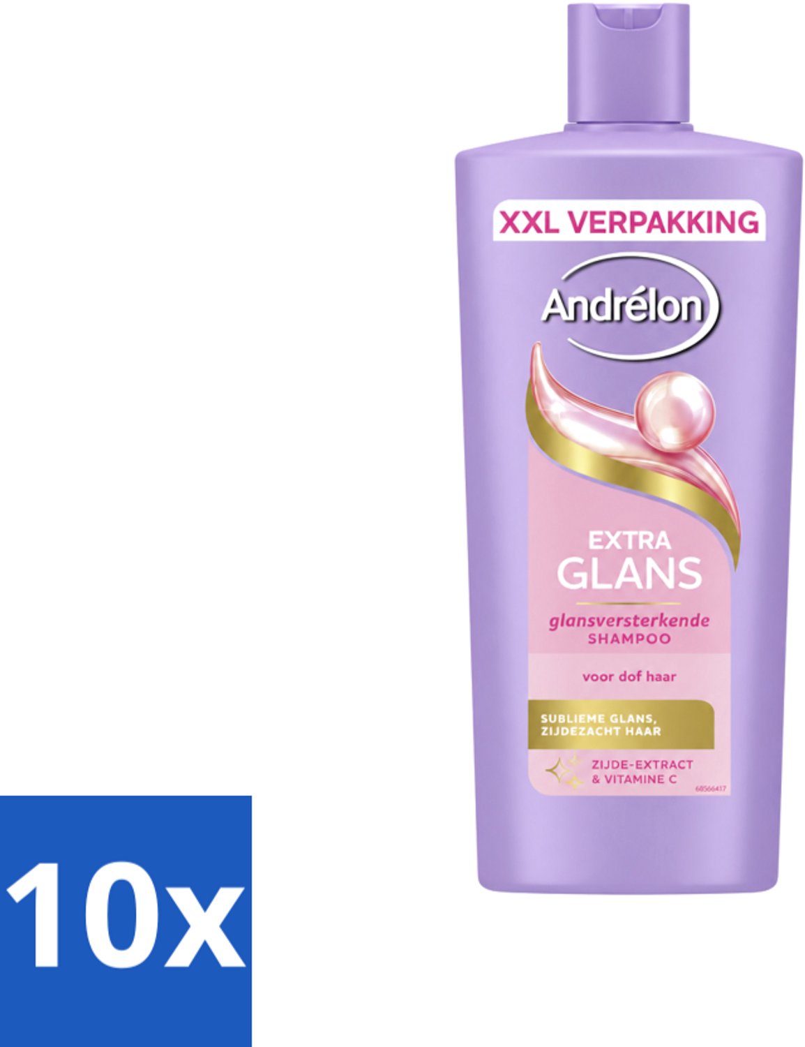 10 x Andrélon – Shampoo – Extra Glans – 685 ml - Voordeelverpakking - 10 stuks