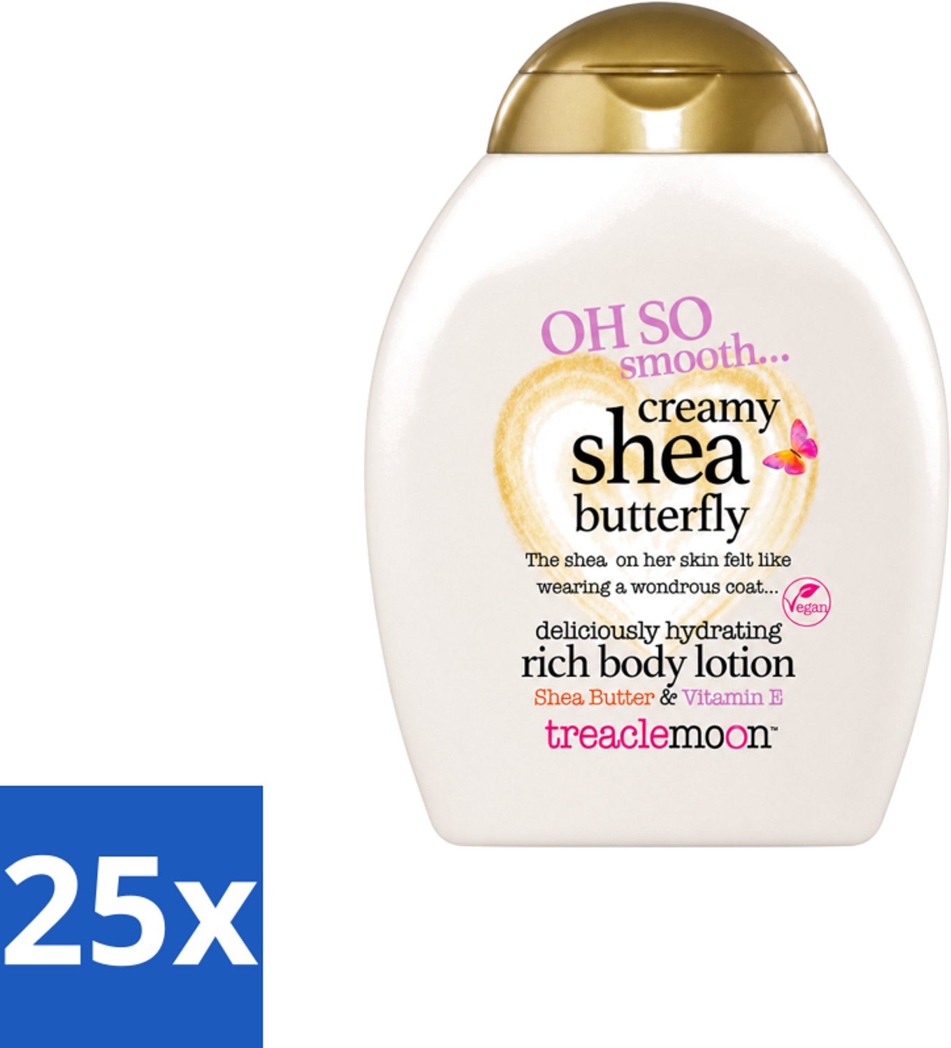 25 x Treaclemoon – Bodylotion – Creamy Shea Butterfly – 250 ml - Voordeelverpakking - 25 stuks