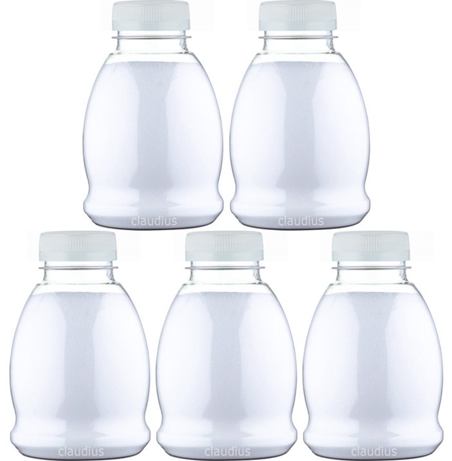 Claudius Scrubzout Kokos 375 - gram - Fles met transparante dop - Set van 5 stuks - Hydraterende Lichaamsscrub - Body Scrub