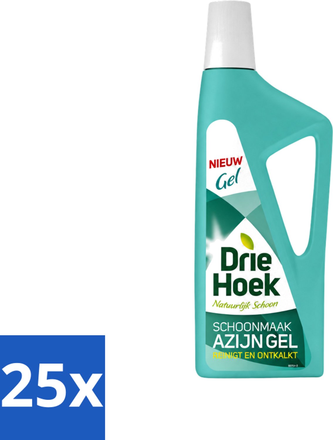 25 x Driehoek – Azijngel – 725 ml - Voordeelverpakking - 25 stuks