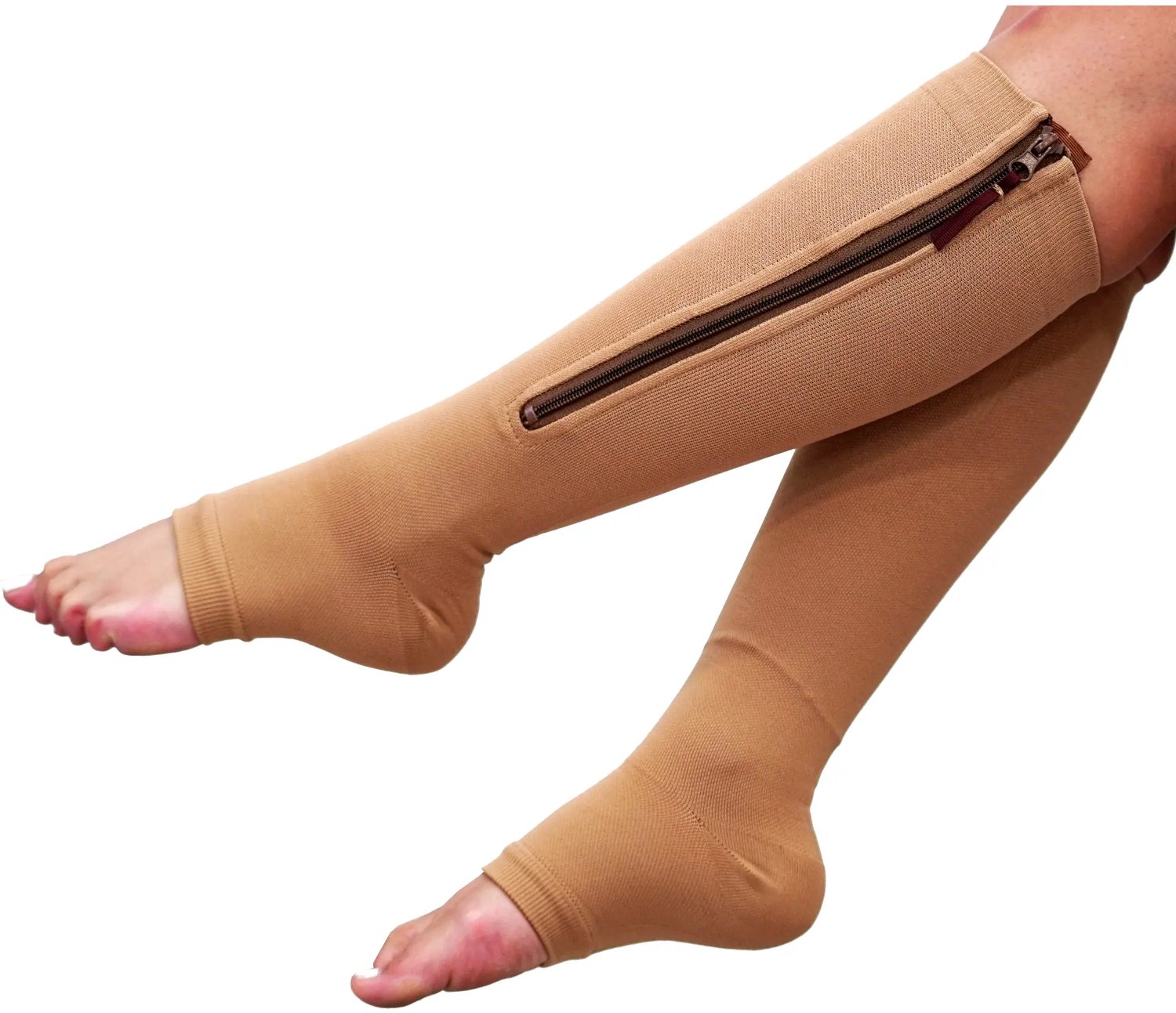 Wellys steunkousen met ritssluiting – maat XL – open teen