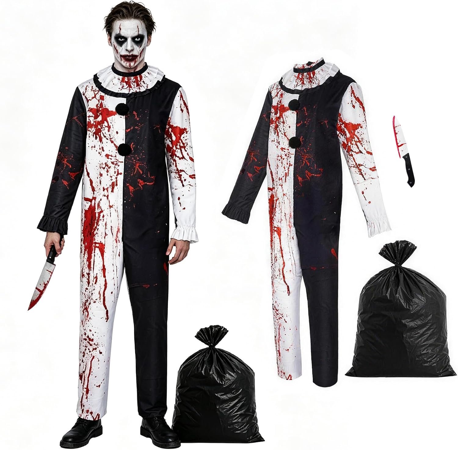 Clown kostuum Halloween horror griezelig clown verkleden