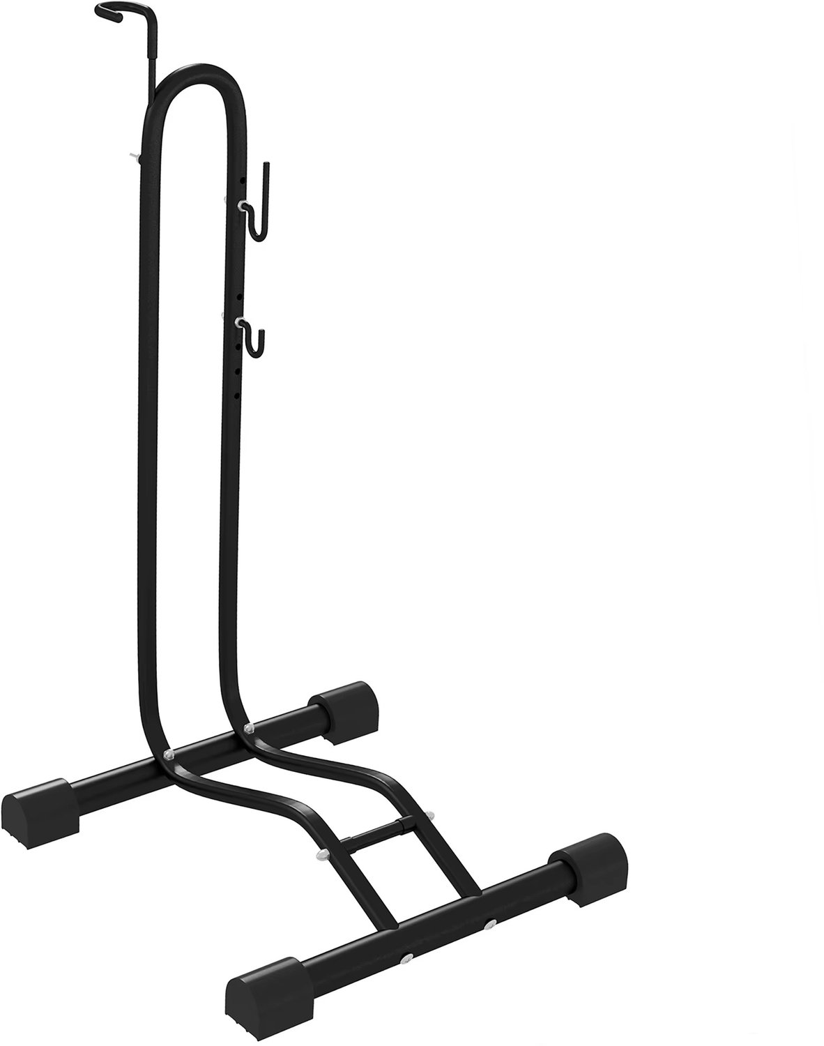 CreateEcom fietsenrek - fietsenstalling - fietsenstandaard - Vloerfietsstandaard Verticale en Horizontale Fietsparkeerrek - met Verstelbare Haken voor Fietsen van 24-29 Inch en 700 C - Zwart