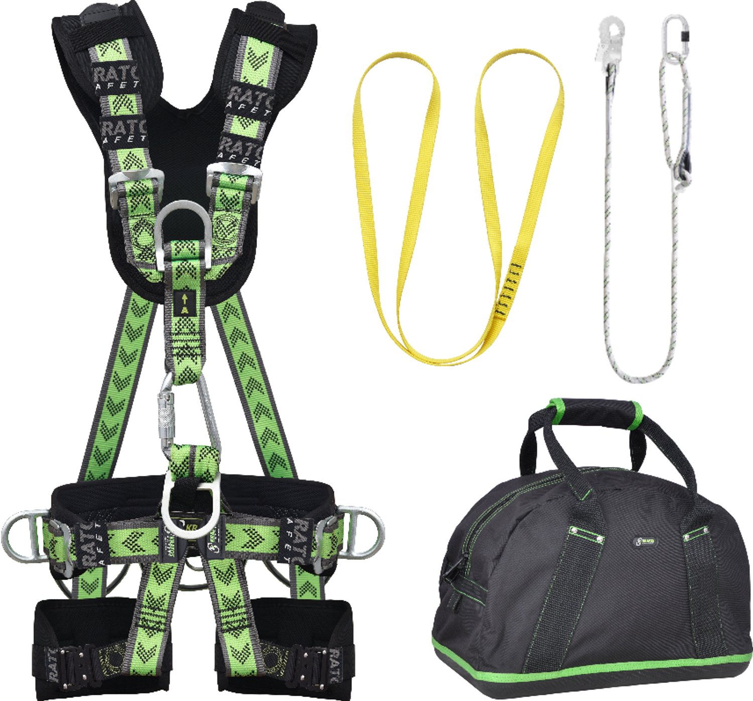 Kratos complete set valbeveiliging comfort-plus - Werkpositielijn 2m - Ankerstrop - Maat L-XXL