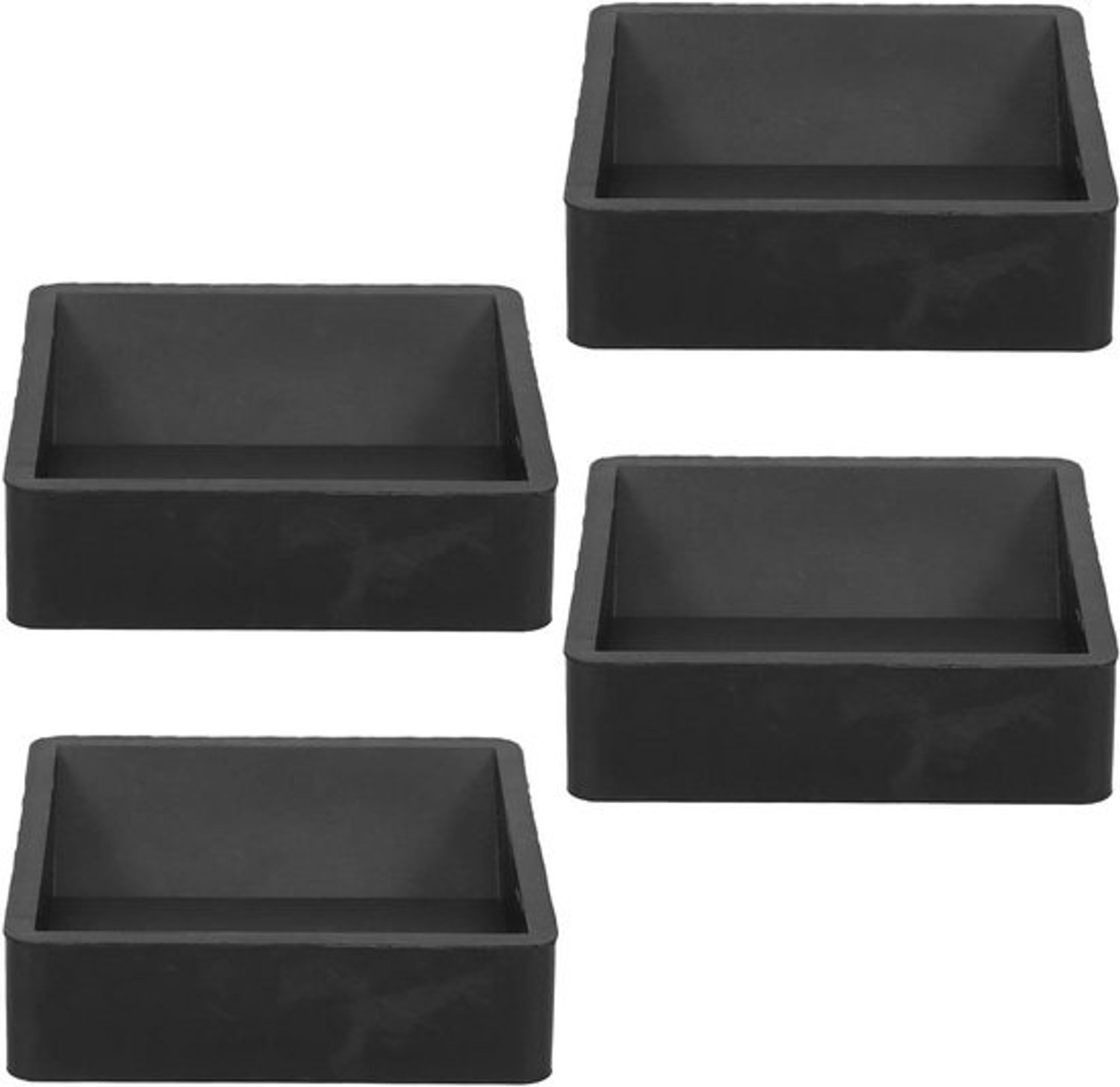 Meubelwielstoppers - Wiel- en vloerbeschermers - Vloer beschermen - Antislip en stabiliteit - 7x6.5x1.8 cm - Zwart