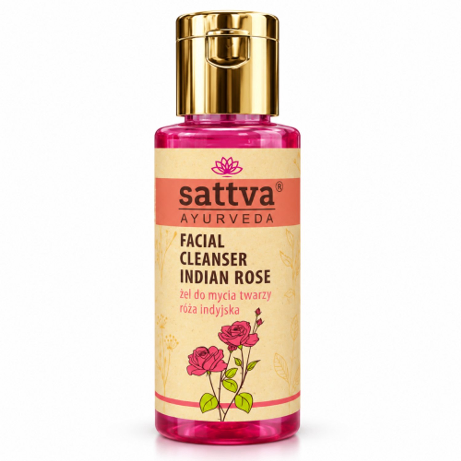 Gezichtsreinigende gel 'Indian Rose', Sattva Ayurveda, 100 ml