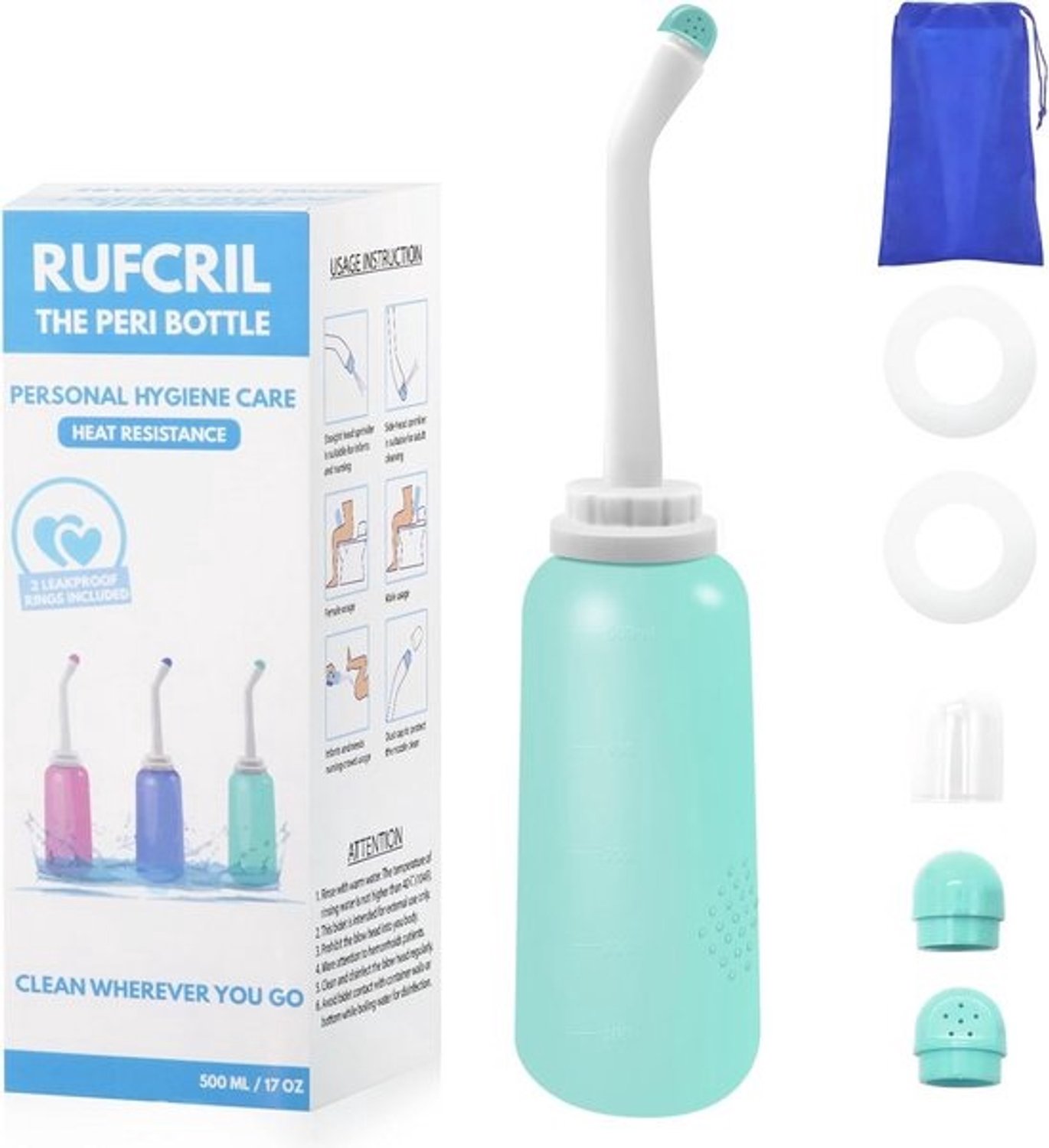 Peri bottle - Draagbaar bidet - Vaginale douche - Hygiëne