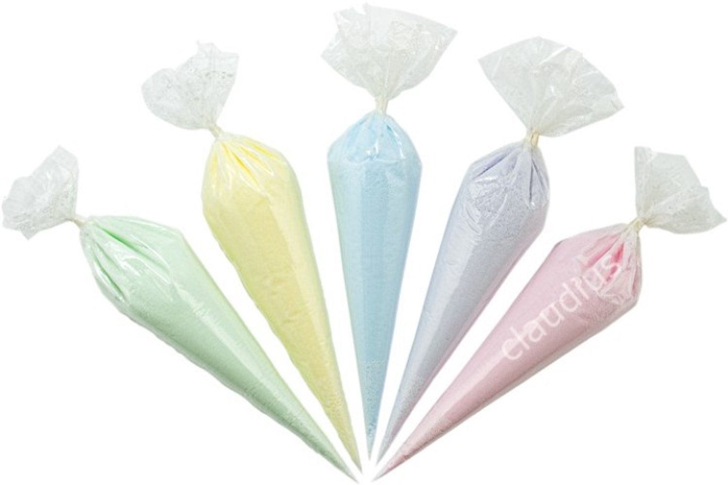 Claudius Scrubzout Rainbow Pastel - 500 gram in puntzak wit - zen moment, eucalyptus, opium, lavendel en rozen - Hydraterende Lichaamsscrub - Body Scrub