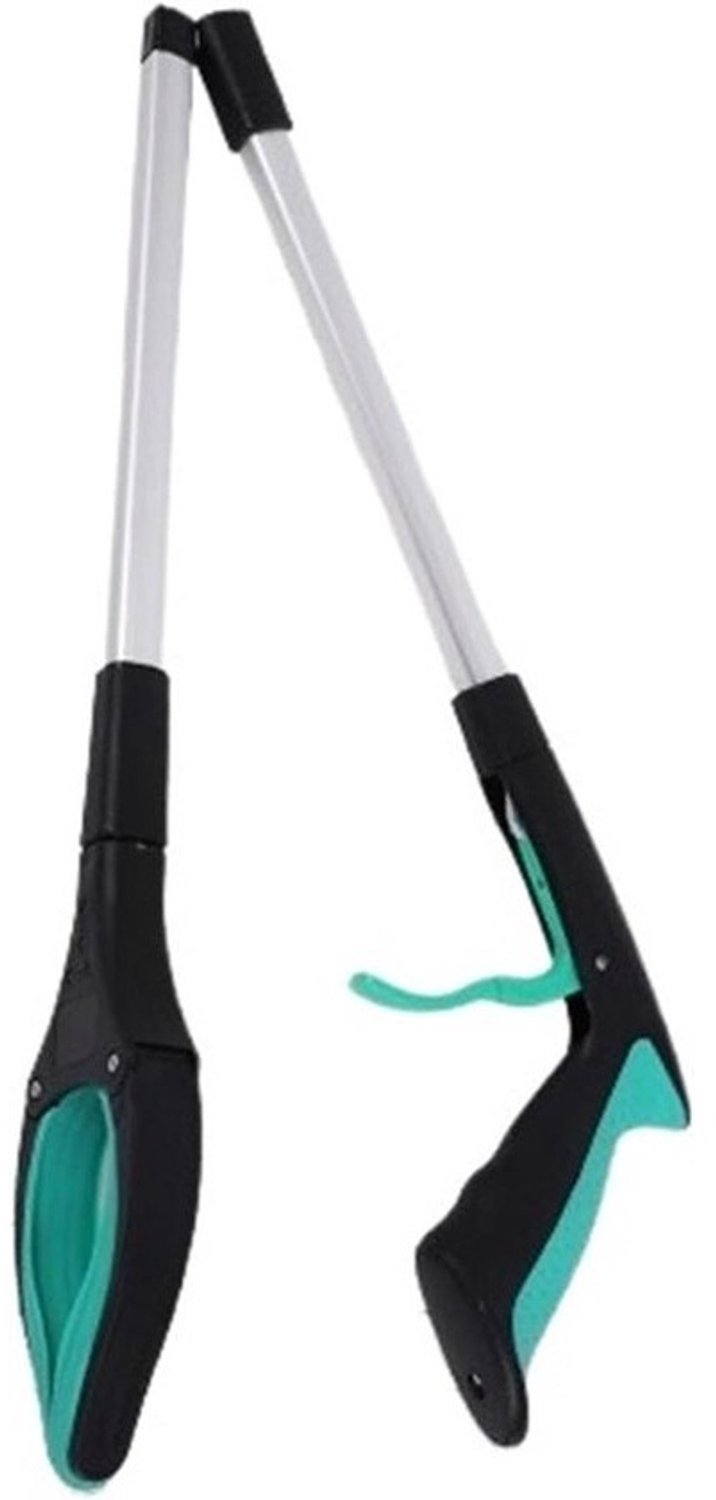 Opvouwbare afvalgrijper - Grijpstok met lange reikwijdte - Afval oppakken - Lichtgewicht aluminium - 83 cm - Groen