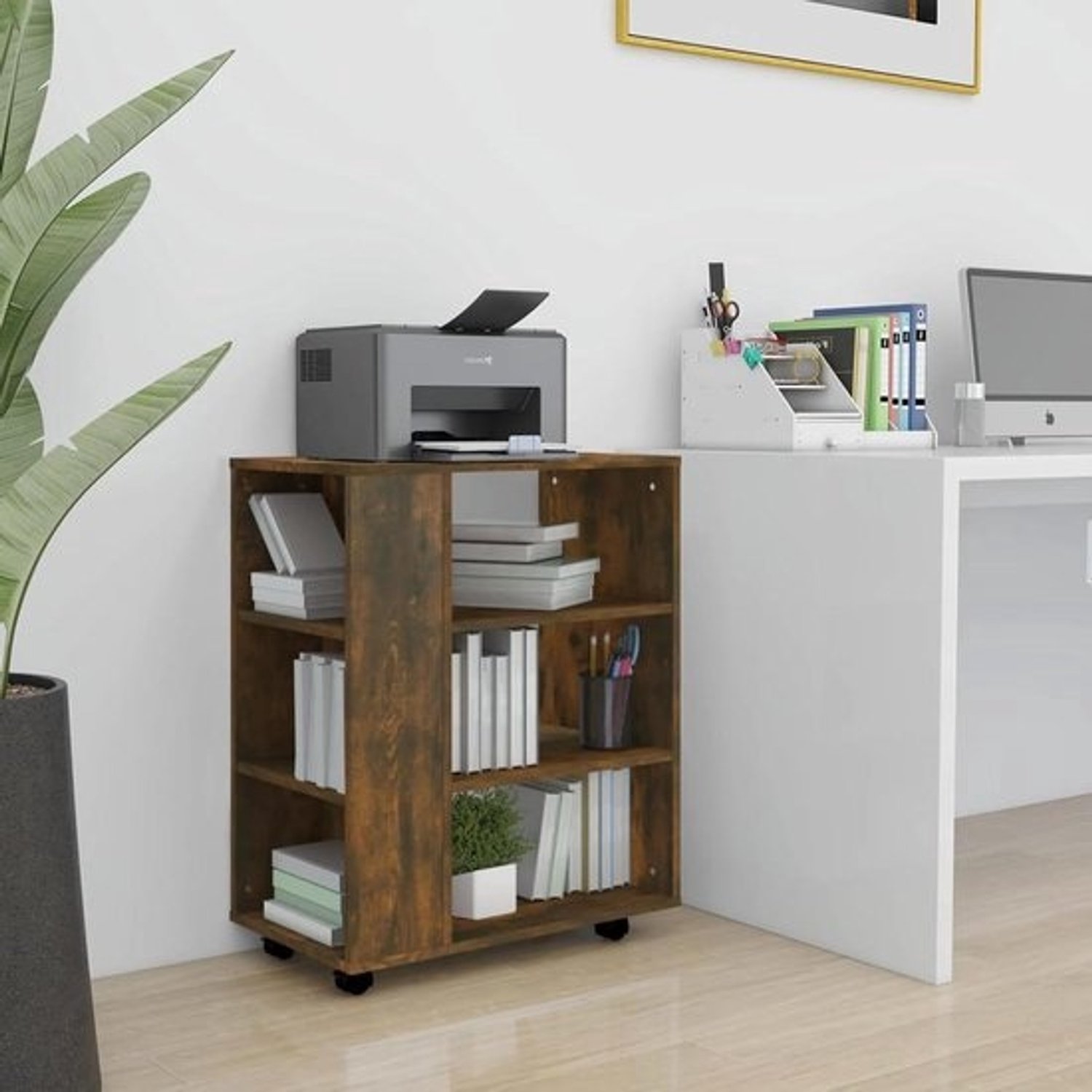 Rolkast voor bureau - Mobiele kast - Kantoororganisatie - Verrijdbaar met 4 wielen - 60 x 35 x 75 cm