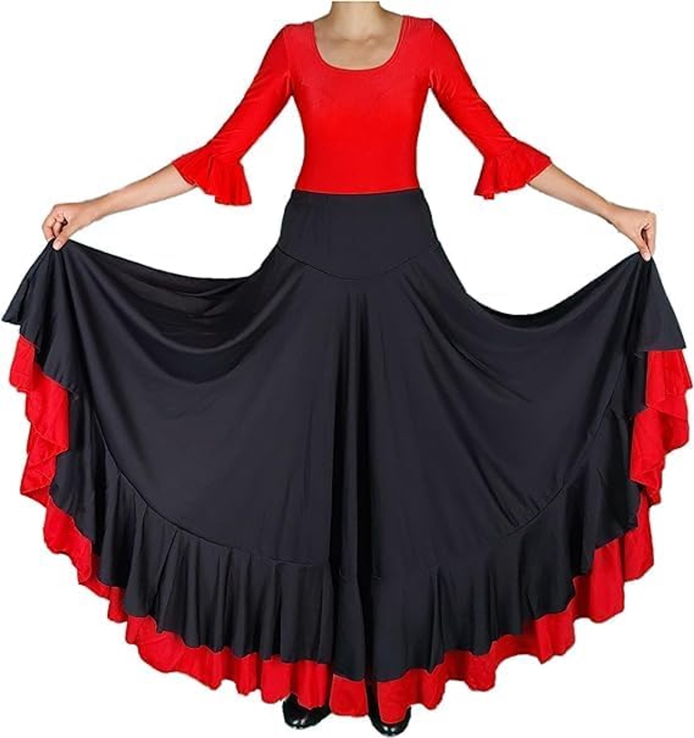 Flamenca de Danza Flamenca Gitana Andaluza/Rojo Adulto