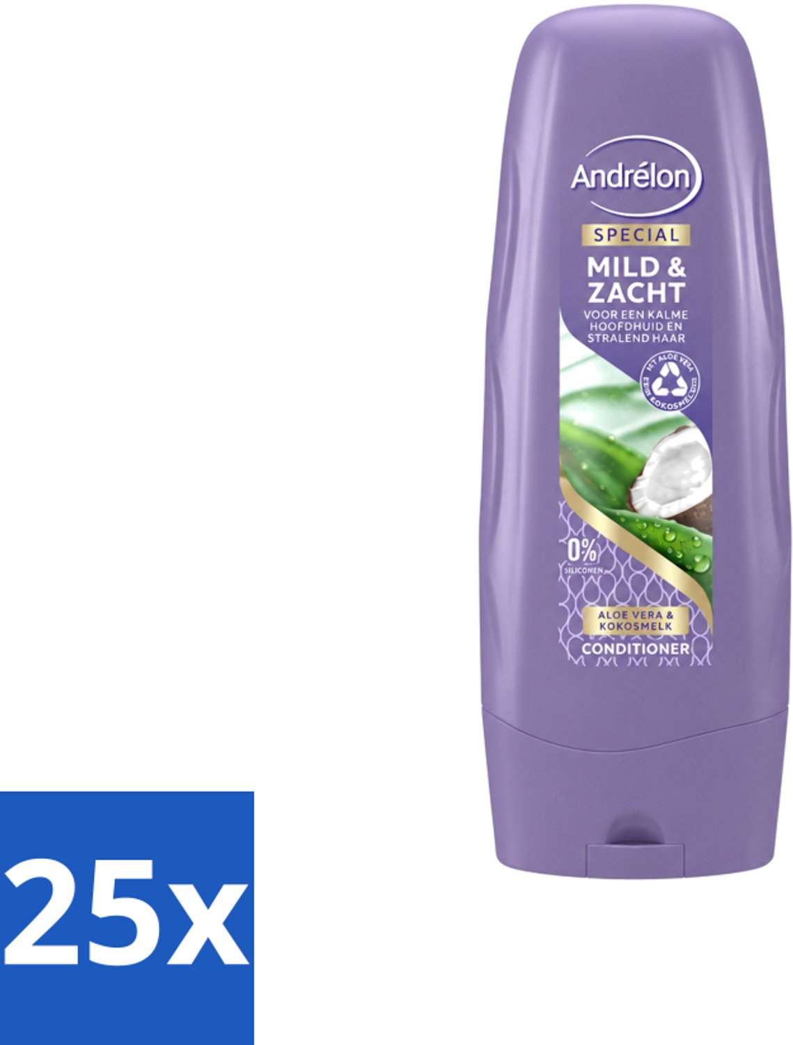 25 x Andrélon - Mild & Zacht - Conditioner - Voor Gevoelige Hoofdhuid - 300 ml - Voordeelverpakking - 25 stuks