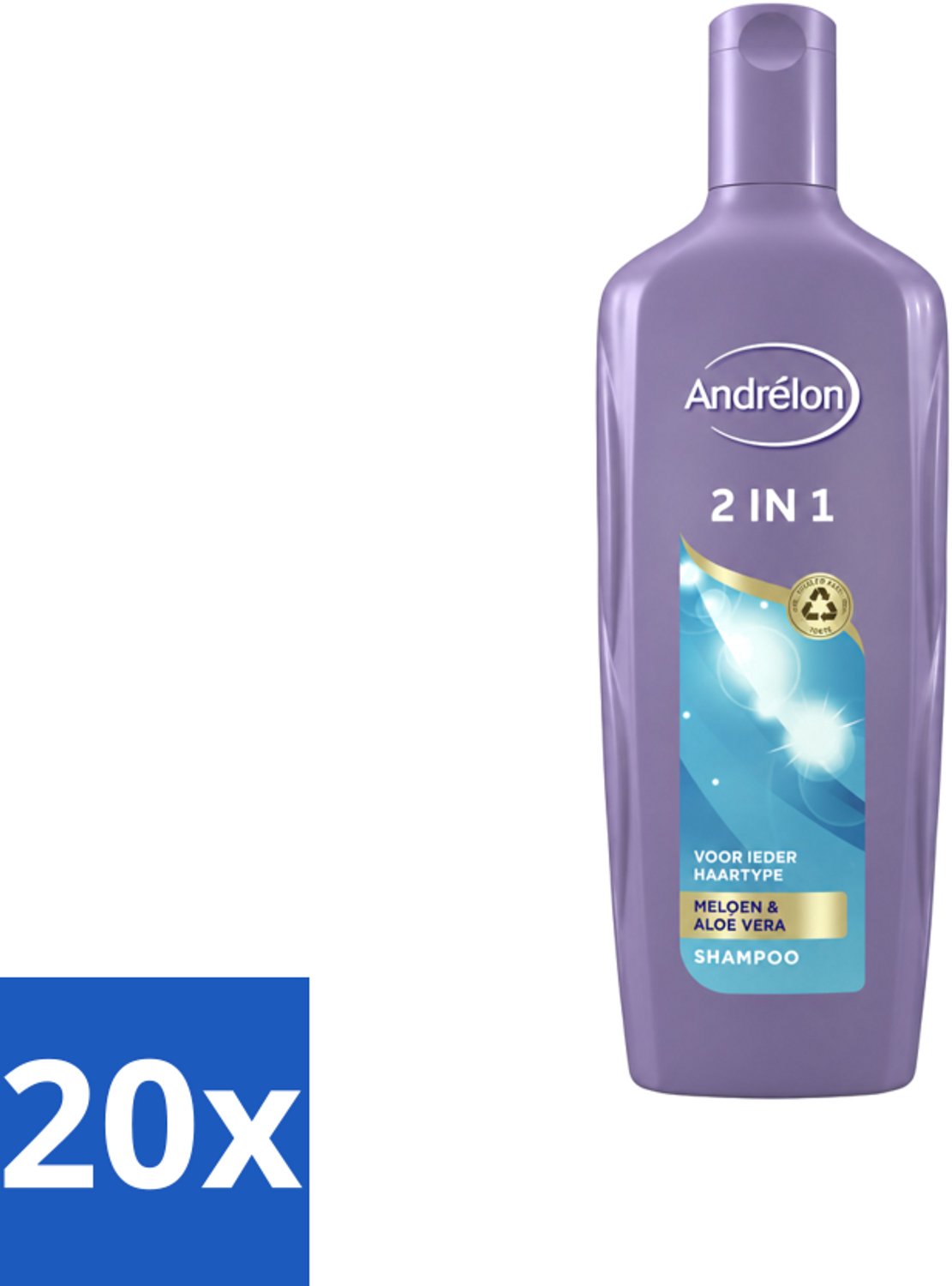 20 x Andrélon - 2-in-1 - Shampoo - Reinigt & Verzorgt - 300 ml - Voordeelverpakking - 20 stuks