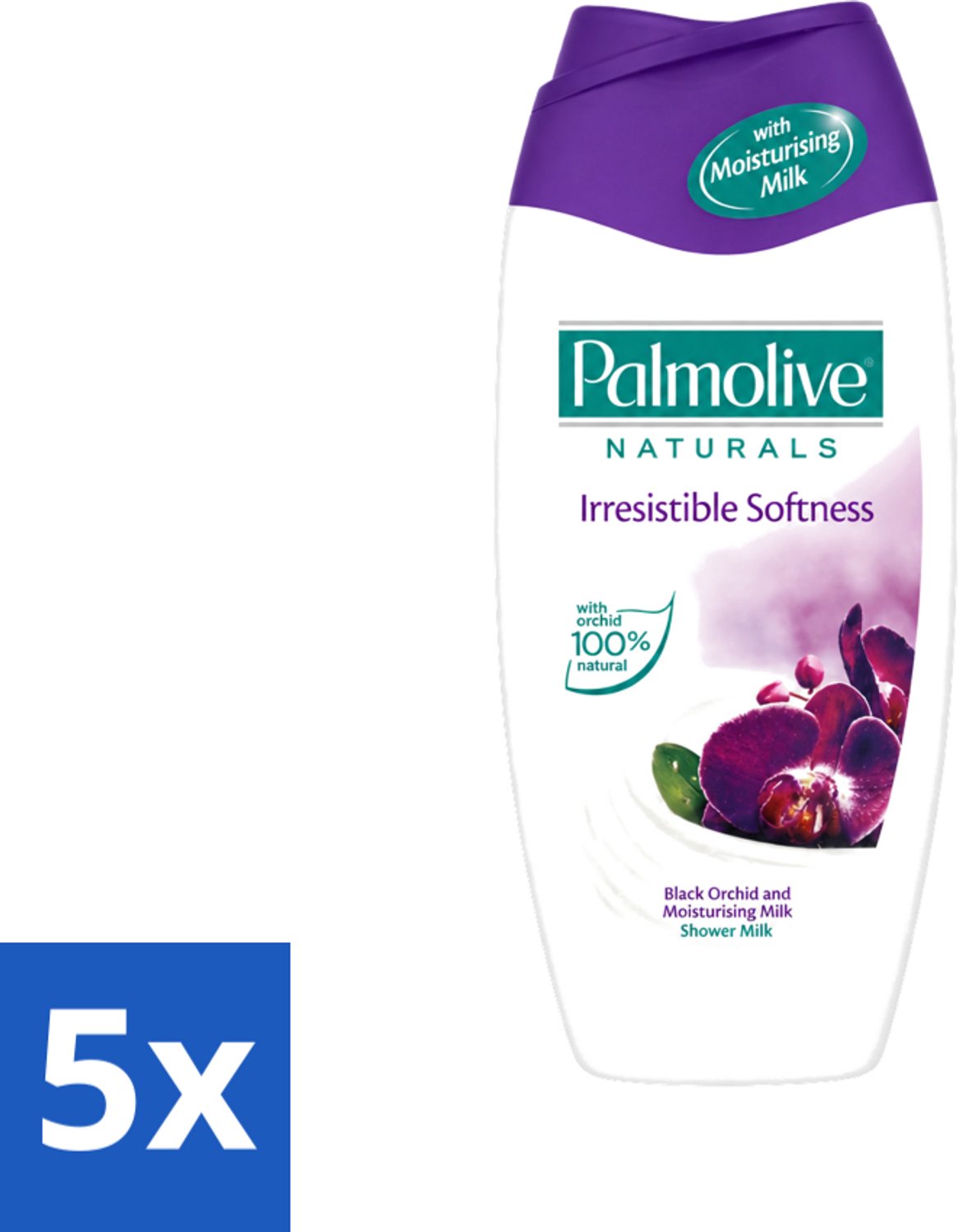 5 x Palmolive Naturals - Douchecrème - Onweerstaanbaar Zacht - 250 ml - Voordeelverpakking - 5 stuks
