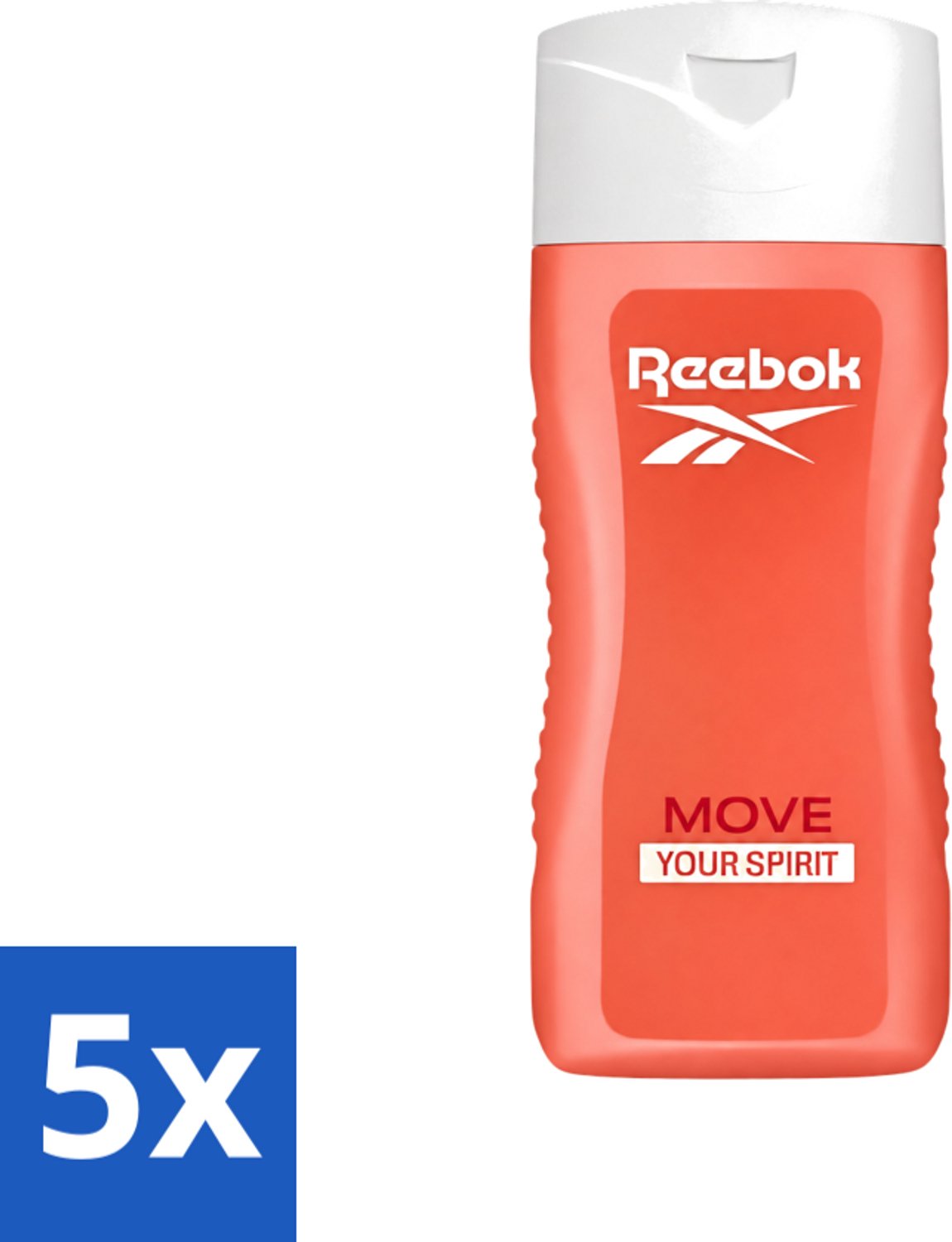 5 x Reebok - Move Your Spirit - Douchegel - 400 ml - Voordeelverpakking - 5 stuks