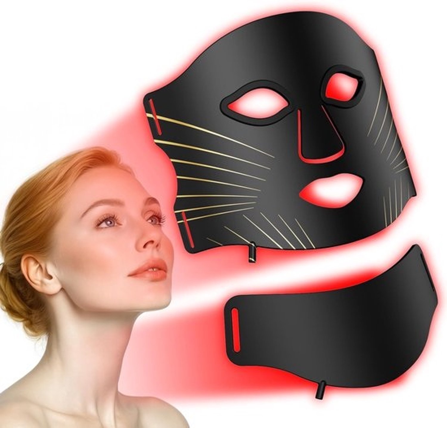 Gezichtsmasker - LED-masker - Huidverjongingsapparaat - Lichttherapie - Jonge huid - Beautyapparaat