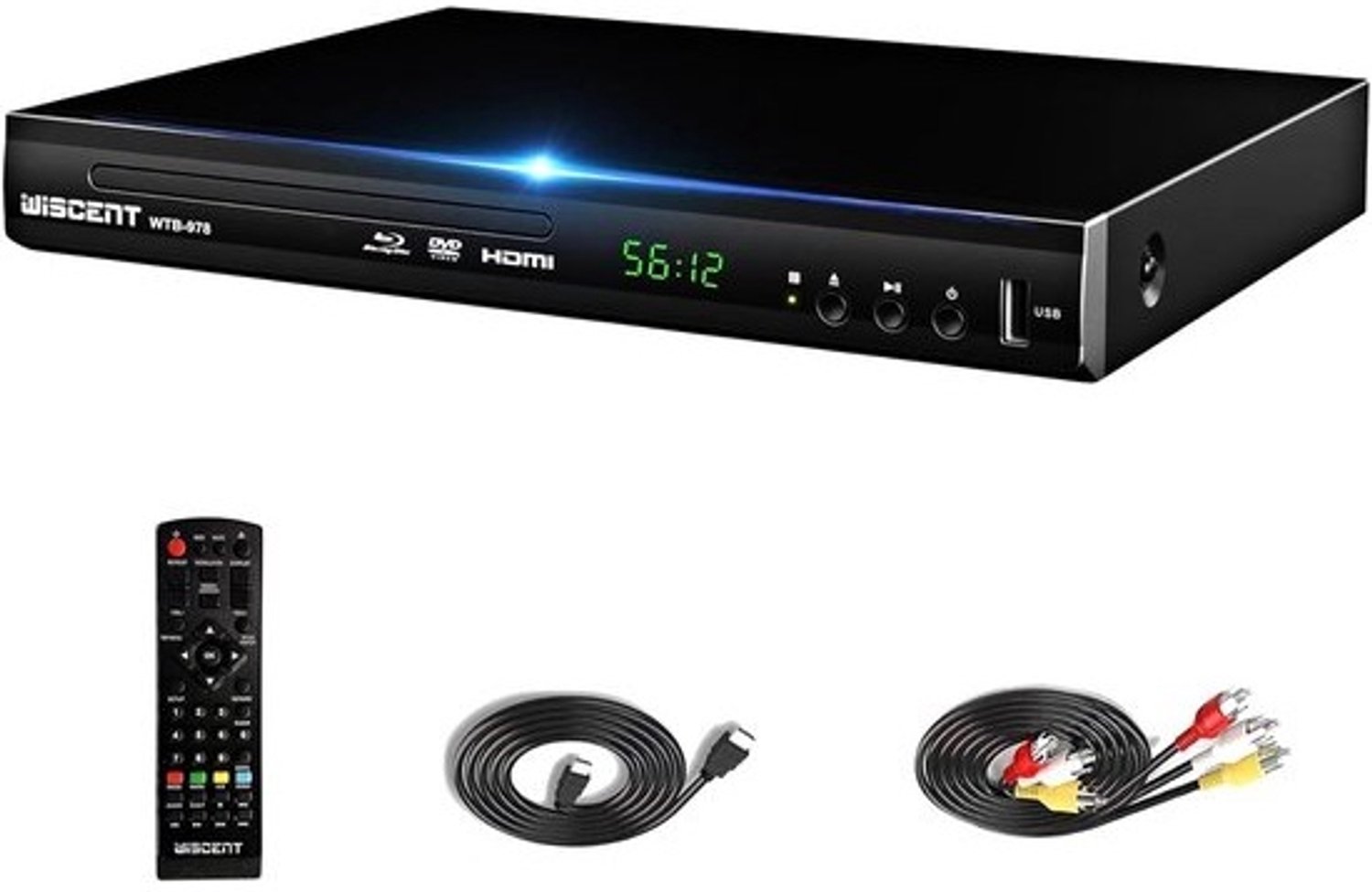 Blu-ray-speler - dvd-speler - films afspelen - Full HD 1080p - 26 cm - zwart