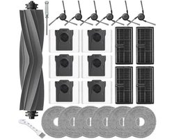 Reserveonderdelen Accessoires Set voor Dreame X40 Ultra, L10s Ultra Gen 3, L40 Ultra, X40 Master, Mova P50 Pro Ultra - 1 Rubberen Hoofdborstel, 6 Zakken, 4 Filters, 6 Doeken, 6 Zijborstels