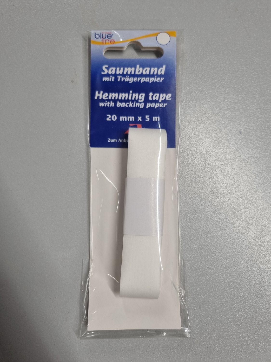Kleiber zoomband - 20mm breed - 5 meter lang - wit.