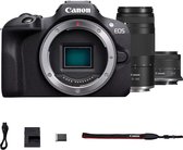 Canon EOS R100 + RF-S 18-45 IS STM + RF 75-300 - Systeemcamera - Foto en Video - Compact formaat - Creative assist - Inclusief standaard zoomlens + telezoomlens