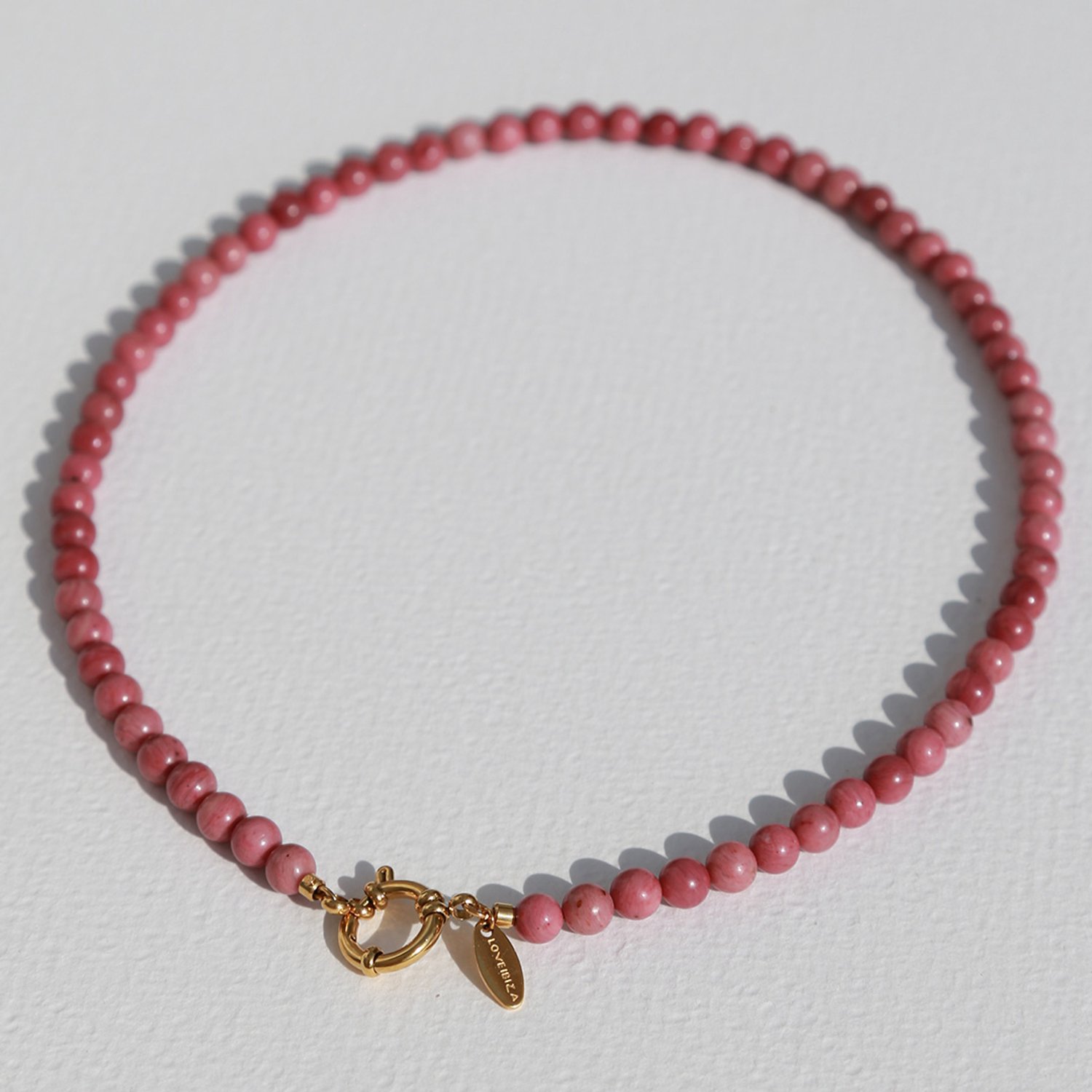 Ketting Javea rosé steen