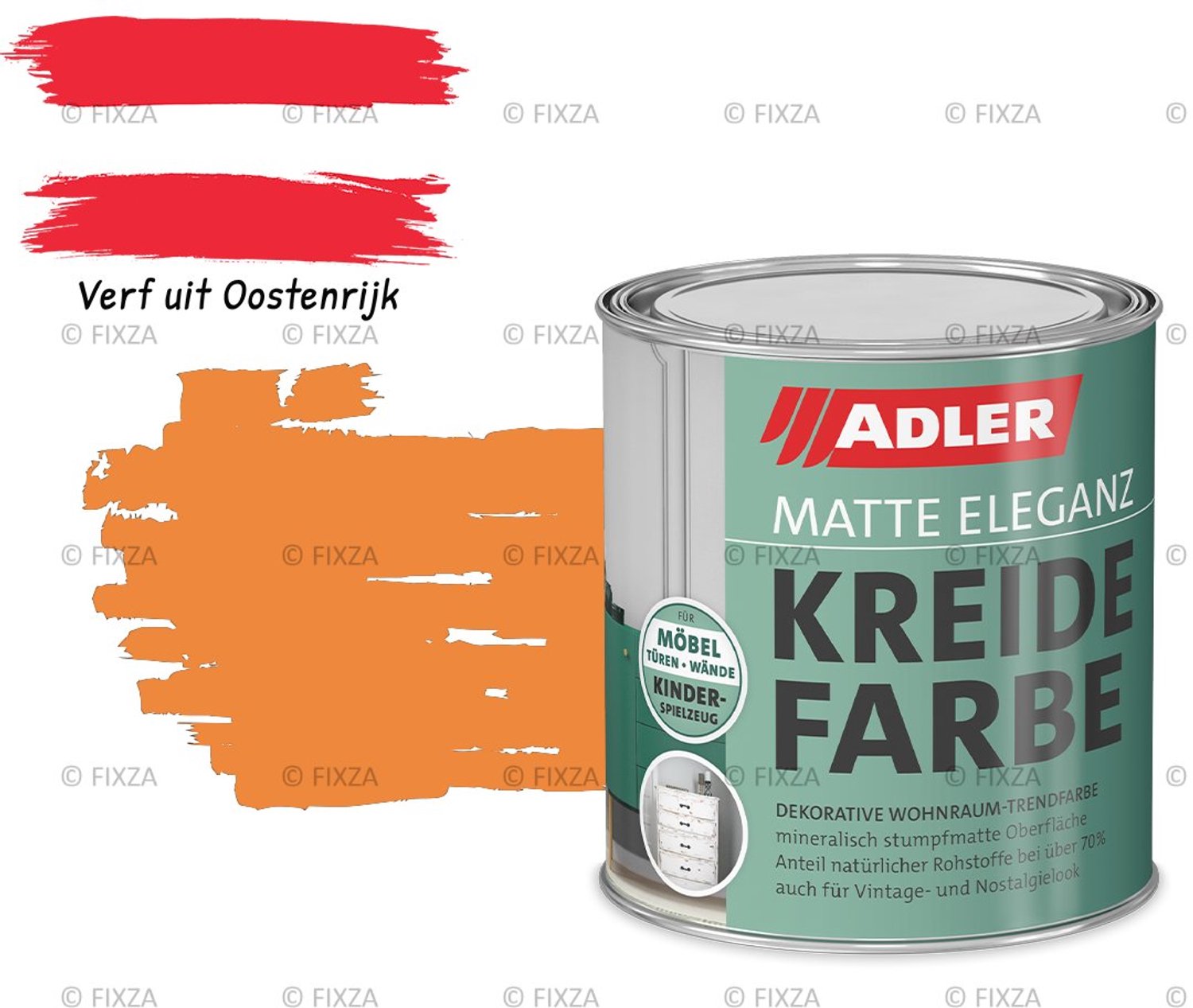 ADLER Vivido Krijtverf – Alpengloed – Duurzame matte verf voor hout, meubels, deuren, metaal en kunststof – 375 ml
